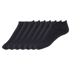 Nur Der Pánske nízke ponožky, 7 párov (39/42, čierna)