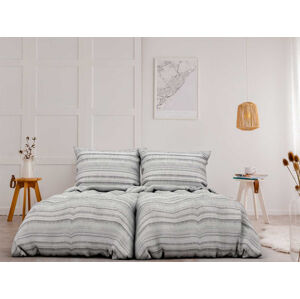 Face-2-Face Flanelová posteľná bielizeň, sivá (135 x 200 cm)