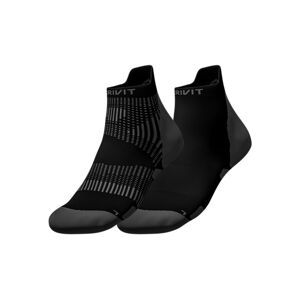 CRIVIT Pánske bežecké ponožky, 2 páry (45/46, čierna/sivá)