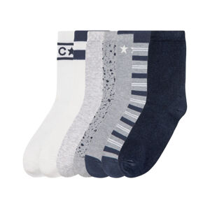 pepperts!® Chlapčenské ponožky, 7 párov (39/42, vzor/biela/sivá/modrá)