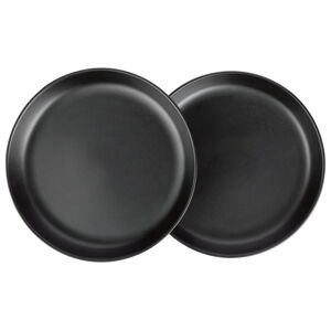 ERNESTO® Plytké/hlboké taniere, 2 kusy (čierna, hlboké taniere)