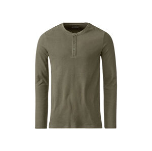 LIVERGY® Pánske tričko s dlhým rukávom (S (44/46), olivová)