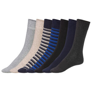 LIVERGY® Pánske ponožky, 7 párov (43/46, béžová/sivá/antracitová)