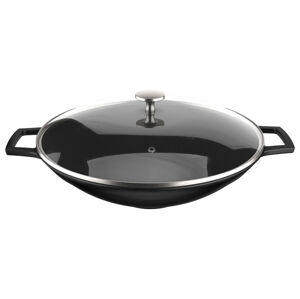 ERNESTO® Liatinový wok s pokrievkou, Ø 36 cm