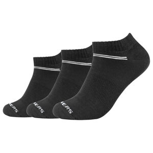 Skechers Dámske/pánske ponožky, 3 páry (35/38, čierna, členkové)