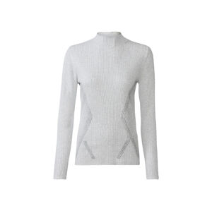 esmara® Dámsky sveter z rebrovitej pleteniny (XS (32/34), sivá)