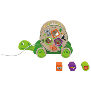 Playtive Drevená motorická hračka (ťahacia korytnačka)