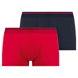 LIVERGY Pánske boxerky s BIO bavlnou, 2 kusy (XL, navy modrá/červená)