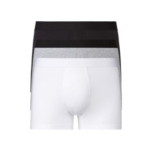 LIVERGY® Pánske boxerky, 3 kusy (M, čierna/sivá/biela)