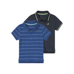 lupilu® Chlapčenské polo tričko, 2 kusy (122/128, navy modrá/modrá)