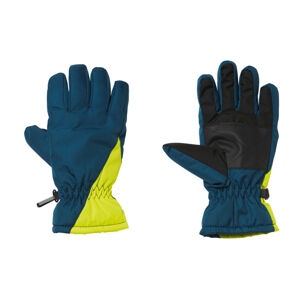 CRIVIT Dievčenské/chlapčenské lyžiarske rukavice (6 (10 – 12 rokov), modrá/žltá)