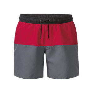 LIVERGY® Pánske plavky (XL, červená/sivá)