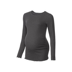 esmara® Dámske tehotenské tričko s dlhým rukávom (M (40/42), tmavosivá)
