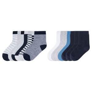 LUPILU® Chlapčenské ponožky, 7 párov (23/26, pruhy/navy modrá/sivá)