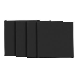 crelando® Maliarske plátno, čierne (4 ks (20 x 20 cm))