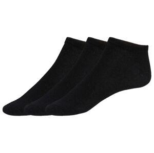 LIVERGY® Pánske nízke ponožky s BIO bavlnou, 3 páry (43/46, čierna)