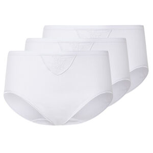 esmara® Dámske nohavičky s vysokým pásom, 3 kusy (XL (48/50), biela)
