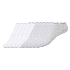 esmara® Dámske nízke ponožky, 10 párov (35/38, biela/sivá)