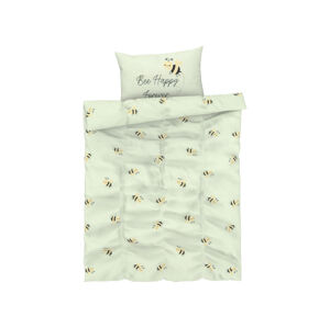 LIVARNO home Detská posteľná bielizeň, 90 x 130 cm, 40 x 60 cm (včely)