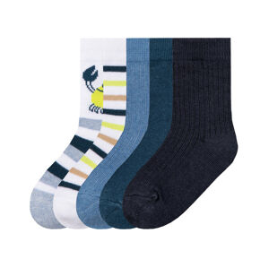 lupilu® Chlapčenské ponožky, 5 párov (27/30, biela/navy modrá)