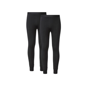 LIVERGY® Pánske spodné nohavice, 2 kusy (S, čierna)