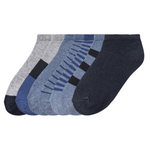 pepperts!® Chlapčenské ponožky, 7 párov (39/42, námornícka modrá/sivá/modrá/pruhy)