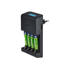 TRONIC® Nabíjačka batérií s LCD displejom  (nabíjačka vrátane batérií typu AAA)