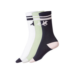 esmara Dámske ponožky, 3 páry (39/42, biela/zelená/navy modrá)