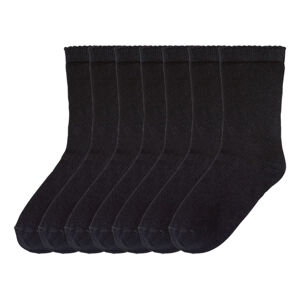 pepperts Dievčenské ponožky, 7 párov (39/42, čierna)