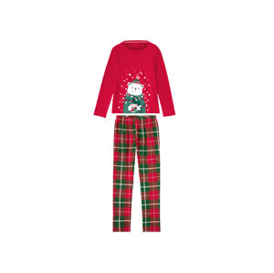 pepperts!® Dievčenské vianočné pyžamo (134/140, červená)