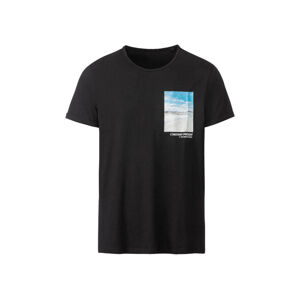 LIVERGY® Pánske bavlnené tričko (XL (56/58), čierna)
