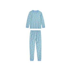 lupilu® Dievčenské pyžamo z biobavlny (122/128, modrá/vzor)