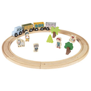 lupilu® Drevená motorická hračka (drevená železnica)