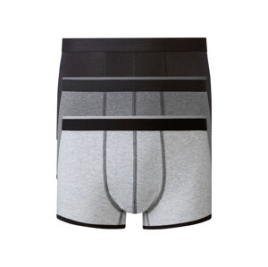 LIVERGY Pánske boxerky, 3 kusy (XL, čierna/sivá/tmavosivá)