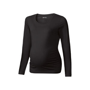esmara Dámske tehotenské tričko s dlhým rukávom (XL (48/50), čierna)