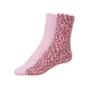 esmara® Dámske ponožky, 2 páry (39/42, červená/ružová)