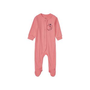 lupilu Dievčenský bavlnený overal na spanie pre bábätká BIO (74, ružová)