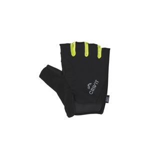 CRIVIT Dámske/Pánske cyklistické rukavice (8, čierna/žltá)