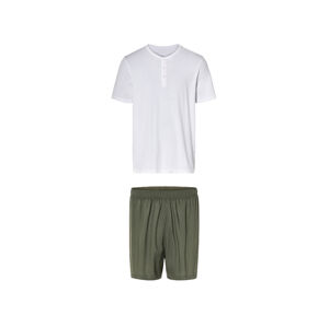 LIVERGY® Pánske pyžamo (XL (56/58), biela/kaki)
