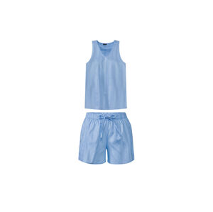 esmara® Dámske bavlnené pyžamo (M (40/42), modrá)