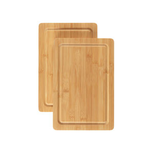 ERNESTO® Bambusové dosky na krájanie/Bambusová krabica na čaje (doska na krájanie, 2 kusy)
