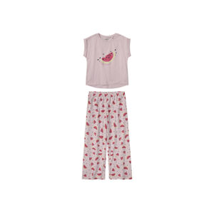 lupilu® Dievčenské pyžamo (122/128, ružová/vzor)