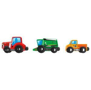 Playtive Drevené vozidlá, 3-dielna súprava (poľnohospodárske vozidlá)