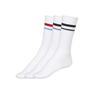 LIVERGY® Pánske tenisové ponožky, 3 páry (39/42, biela)