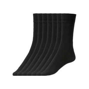 LIVERGY® Pánske ponožky, 7 párov (43/46, čierna)