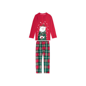 lupilu Dievčenské pyžamo s vianočným motívom (98/104, červená/zelená)