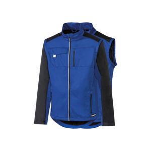PARKSIDE PERFORMANCE® Pánska softshellová pracovná bunda (M (48/50), modrá/čierna)