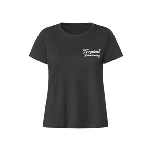 esmara® Dámske bavlnené tričko (XS (32/34), čierna)