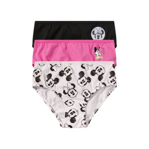 Dievčenské nohavičky, 3 kusy (134/140, čierna/ružová/fialová Minnie Mouse)