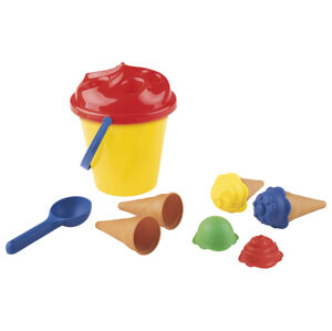 Playtive Súprava hračiek do piesku (zmrzlinová súprava so žltým vedierkom)